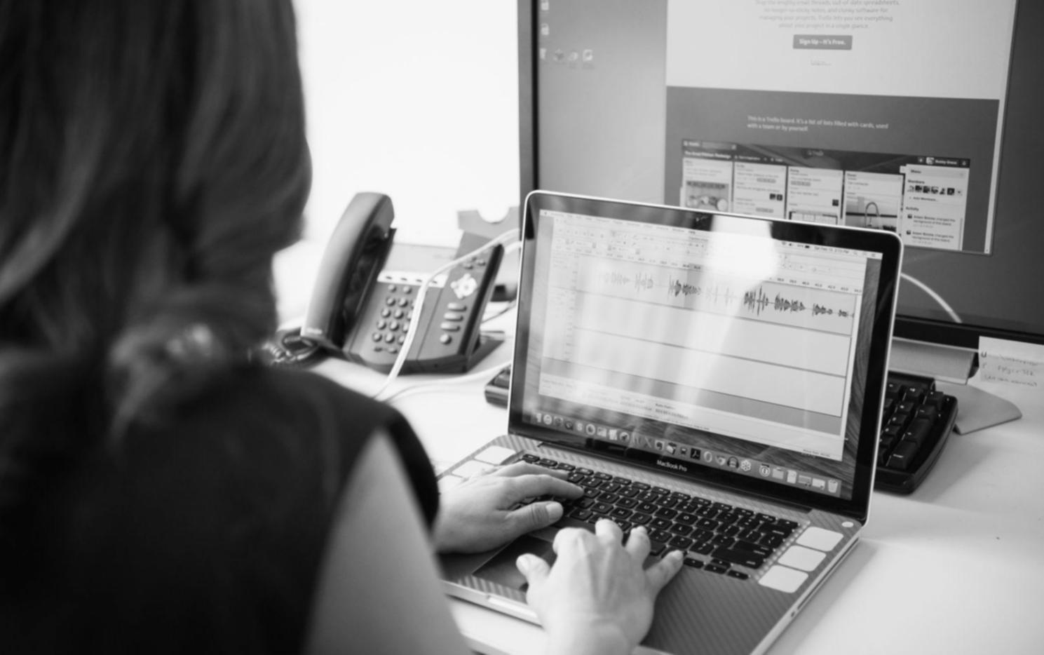 Content development session showing participants working on website copywriting and reviewing content structure